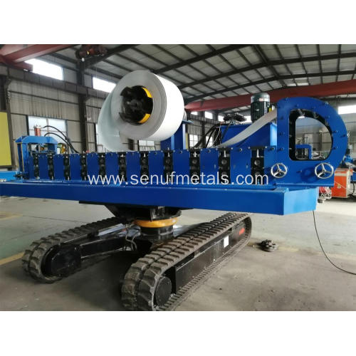 Aluminum rain gutter roll forming making machine